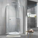 Душевое ограждение "KOLLER POOL" NEON N90RС 900x900x1950 прозрачное Transparent  8мм CALC FREE хром