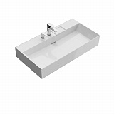 Раковина Kerama Marazzi LOGICA мебельная\подвесная с двумя отверстиями 90, белая глянцевая