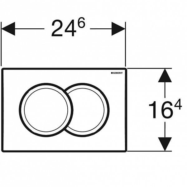 КЛАВИША СМЫВА GEBERIT DELTA01 АЛЬПИЙСКИЙ БЕЛЫЙ 115.107.11.1
