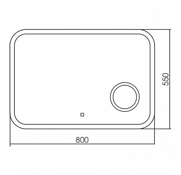 Зеркало Silver Mirrors Elsa 80х55 см LED-00002268