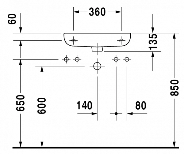 Раковина Duravit D-Code 07065000092