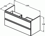 Тумба под раковину Ideal Standard Tesi T0052WI