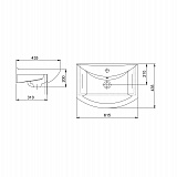 Раковина Santeri Грация 60 с переливом белый 131203S0011B0