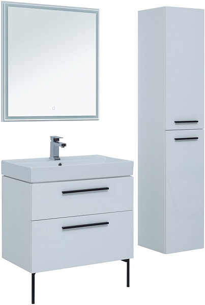 Тумба под раковину Aquanet Nova 75 белый (2 ящика) 00242262