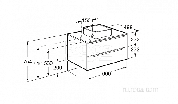 Тумба под раковину Roca Inspira 60 851079806