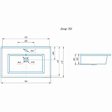 Раковина Оскар 75
