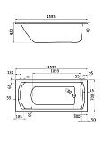 Акриловая ванна Santek Монако 160х70 1WH111977