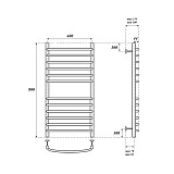 Полотенцесушитель электрический Point Альфа PN05148SE П12 400x800 левый/правый, хром