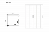 Душ.ограждение GR-7010 Fly (70*100*190) прямоугольник, двери раздвижные 1 место