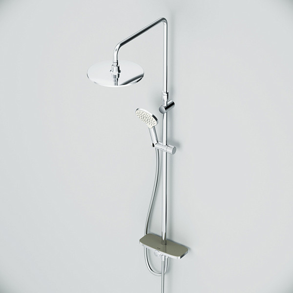 F0780200 Like, душ.система: верхн.душ 250мм, ручной душ 120 мм, 3 функции, душ.штанга 1030-1460 мм,