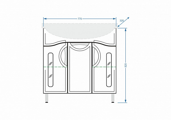 Тумба "Сильва 80", Эрика 80
