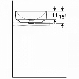 Раковина накладная 40 см Geberit Variform 500.768.01.2