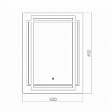 Зеркало AZARIO Мадрид New 600*800 сенсор выкл (ФР-00001414)