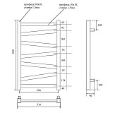 Полотенцесушитель водяной Point Феникс PN15158B П7 500x800, черный