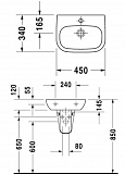 Рукомойник Duravit D-Code 07054500002