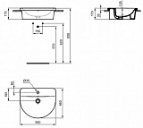 Раковина Ideal Standard Connect Arc 55 см E797801