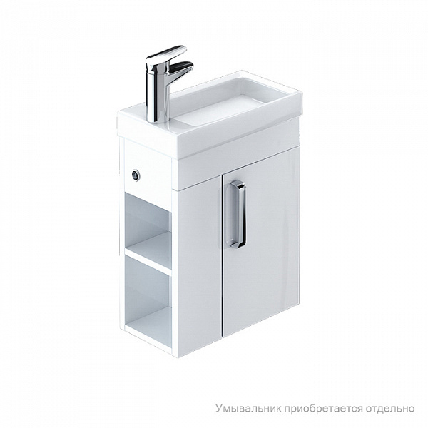 Тумба для ванной комнаты, подвесная, белая, 40 см, Torr, IDDIS, TOR40W1i95. Подходит умывальник 0014000U28