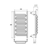 Полотенцесушитель водяной Point Юпитер премиум PN01158S П7 500x800, хром