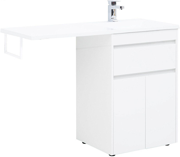 Тумба под раковину Aquanet Токио 58 белый (напольная, 1 ящик, 2 дверцы) 00237745