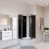 Душ.каб. NG-2510-14RBKTG (1200х800х2100-2400) высокий поддон(40см) стекло ТОНИРОВАННОЕ 4 места