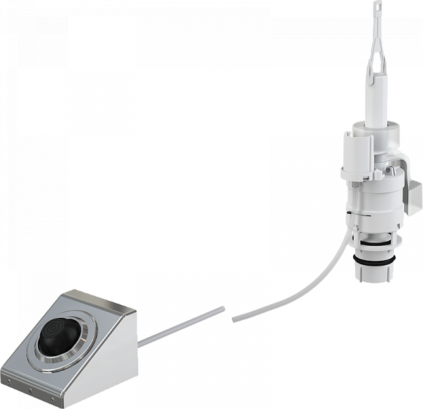 Клавиша смыва на расстоянии AlcaPlast ножное управление, металл, монтаж: в стену