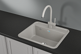 5601, БАЗАЛЬТ, кухонная мойка, СтандАРТ кварц