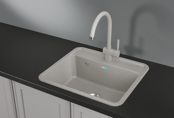 5601, БАЗАЛЬТ, кухонная мойка, СтандАРТ кварц