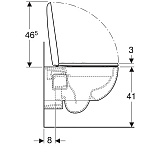 Комплект унитаз подвесной Geberit Renova безободковый с сиденьем микролифт и инсталляция Geberit Duofix Delta