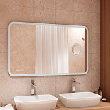 Зеркало Континент "Bliss Led" 1200х800 с увеличительным зеркалом, часами