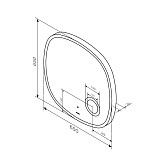 M8FMOX0653SA Func, Зеркало настенное с контурной LED-подсветкой, ИК сенсором и косметическим зеркало