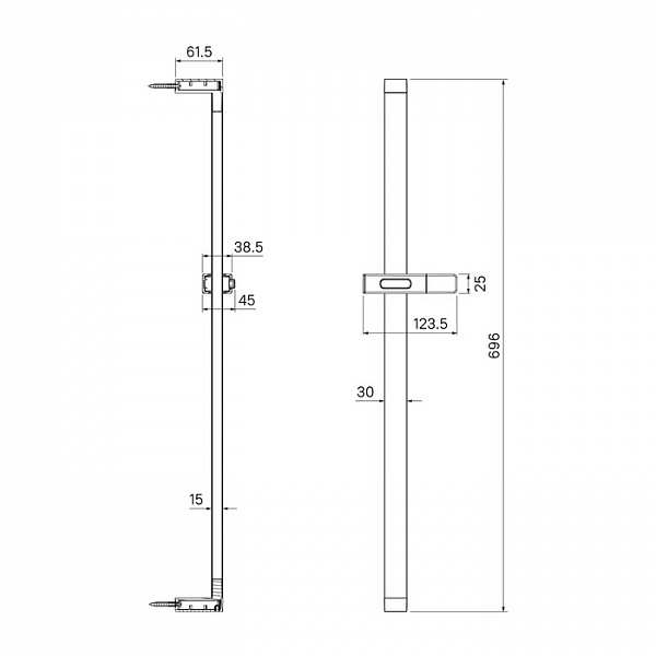 Стойка для душа, Slide, хром, IDDIS, SLI70CLi17