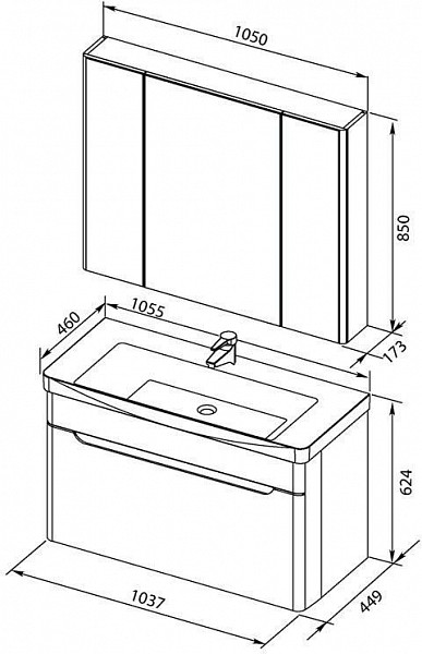Мебель для ванной Aquanet София 105 белый 00203651