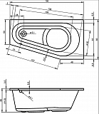Акриловая ванна Riho DELTA PLUG & PLAY левая 150x80 B067007005
