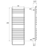 Полотенцесушитель электрический Point Нептун премиум PN09150SE П15 500x1000 левый/правый, хром