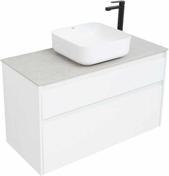 Тумба под раковину Aquanet Nova Lite 100 белый (2 ящика) 00242581