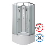 Душ.каб. NG-2309-14BKT (1000х1000х2100-2400) высокий поддон(40см) стекло МАТОВОЕ 4 места