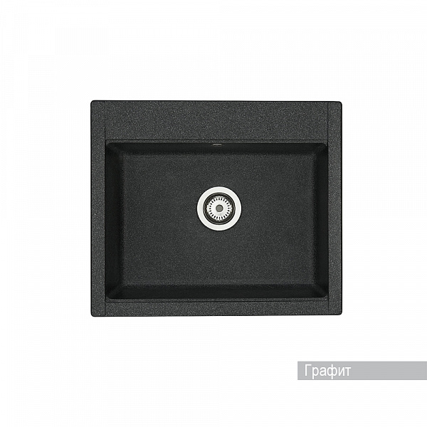 Мойка для кухни Aquaton Делия 60 прямоугольная графит 1A715232LD210