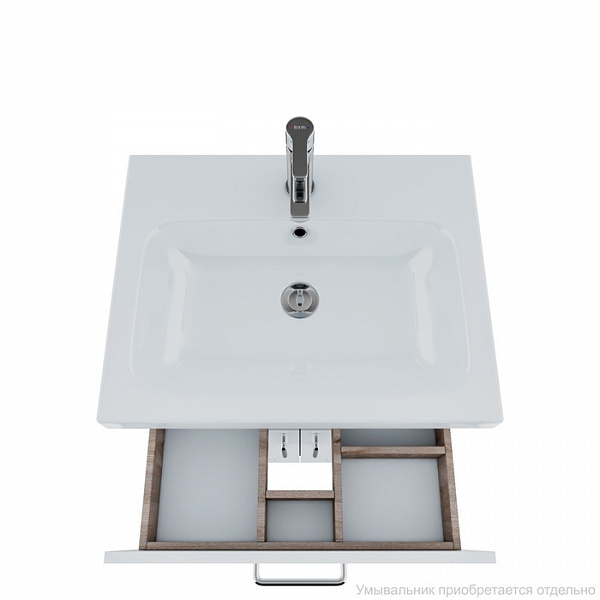 Тумба напольная, 60 см, белая/под дерево, New Sena, IDDIS, NSE60W2i95