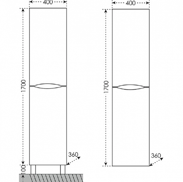 Колонна Сатурн 40 напольная/подвесная Санта 700211
