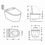 Унитаз-биде подвесной Geberit AquaClean Sela 146.224.11.1 панель белая