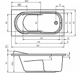 Акриловая ванна Riho Columbia 140х70 B004001005
