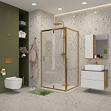 Душ.ограждение NG-43-10AG-A80G (100*80*190) прямоугольник, дверь распашная, 2 места