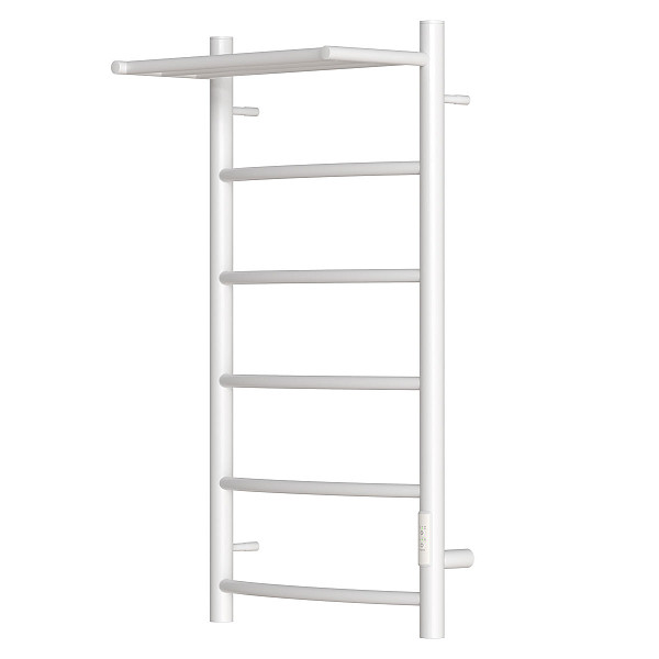 Полотенцесушитель электрический Point Афина PN04848PW П5 400x800 с полкой, диммер справа, белый