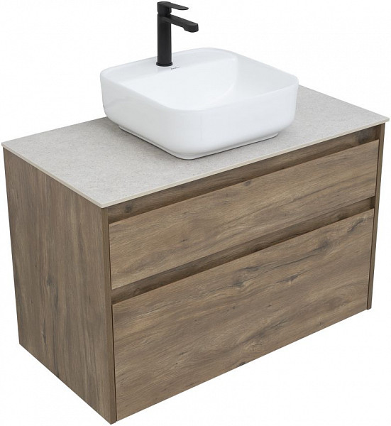 Тумба под раковину Aquanet Nova Lite 90 дуб рустикальный (2 ящика) 00249518