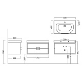 Тумба для раковины Kerama Marazzi Canaletto 80 см CN.80