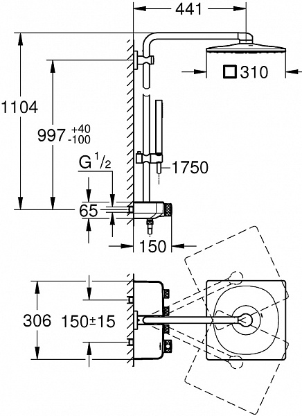 Душевая система Grohe Euphoria SmartControl 26508000