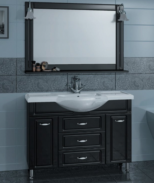 Тумба под раковину Монарх 120 черная Санта 700160