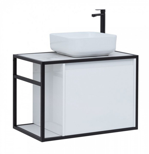 Тумба под раковину Aquanet Nova Lite Loft 75 R белый 00261649