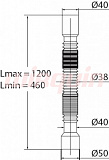 Труба гофрированная Wirquin Мини Элит L1200 мм D40 х D40/50 мм