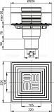 Сливной трап AlcaPlast APV4344 105 x 105/50/75